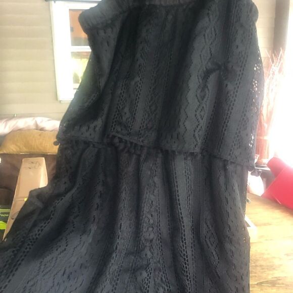 🔥🔥American Rag Cie Energy black shorts Romper . With pockets &pom pom detail - Picture 2 of 12